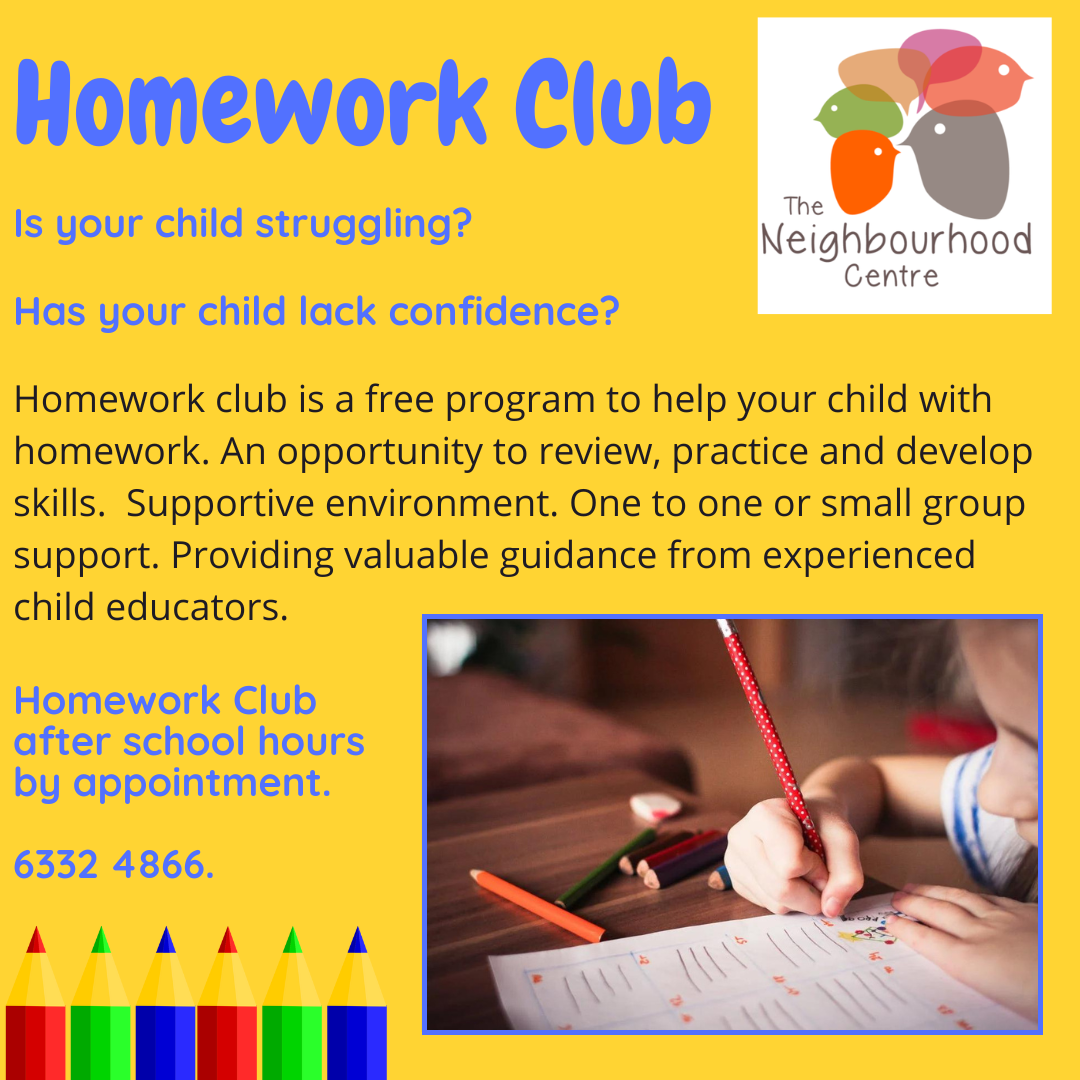 Homework Club | Bathurst Neighbourhood Centre